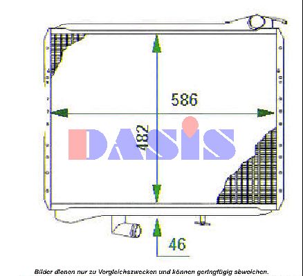 AKS DASIS Radiaator,mootorijahutus 131680N